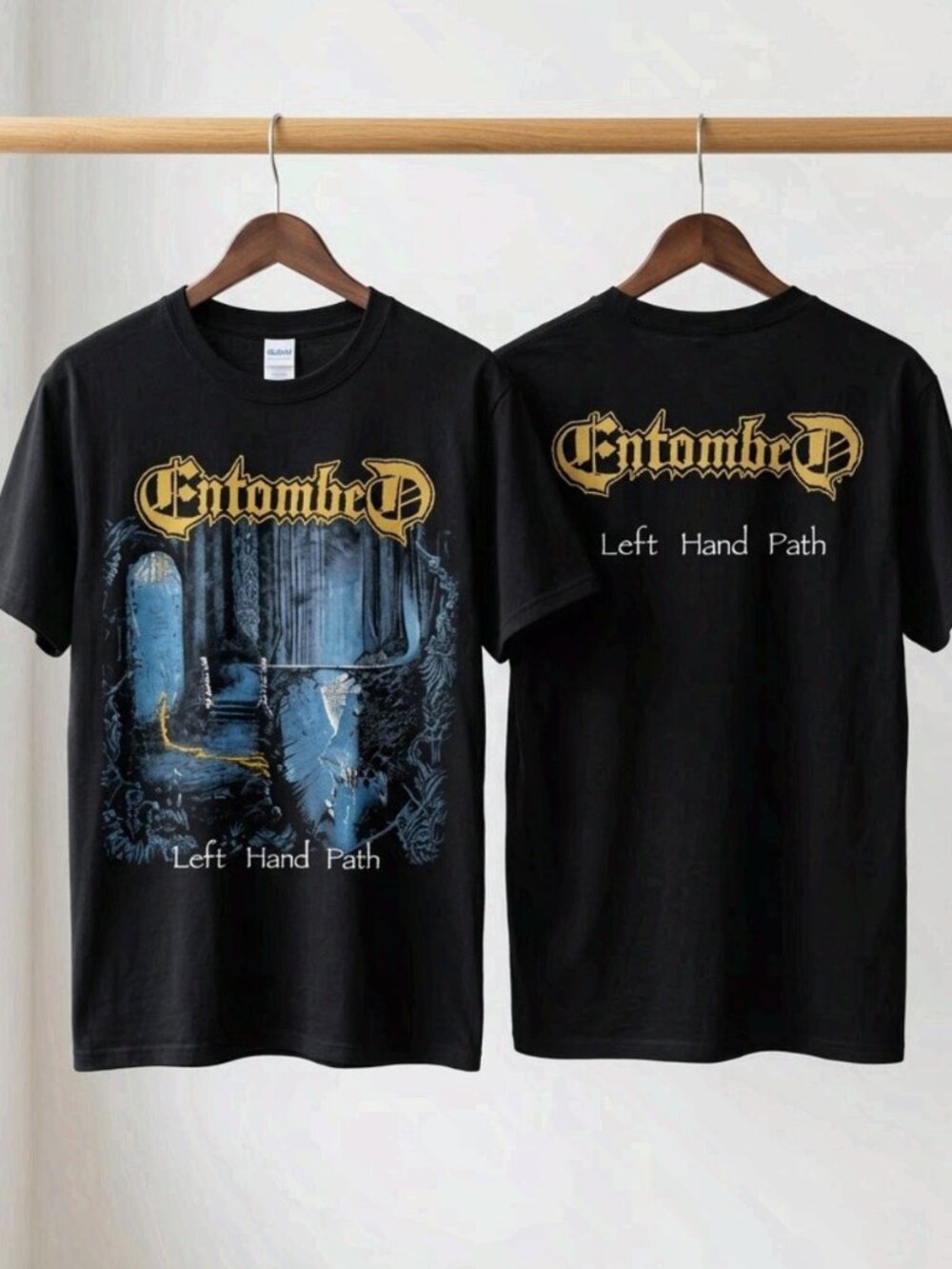 Entombed Left Hand Path Death Metal Black T-Shirt Reprint